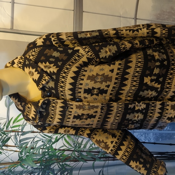 Chico's Southwest Western Print Tapestry Jacket Coat - Picture 6 of 13